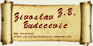 Živoslav Budečević vizit kartica